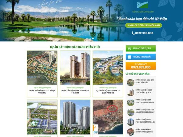 Mẫu website bất động sản 08