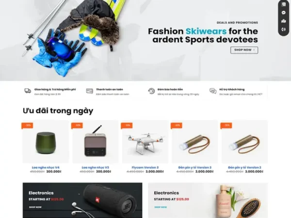Mẫu Website bán đồ công nghệ chuẩn đẹp