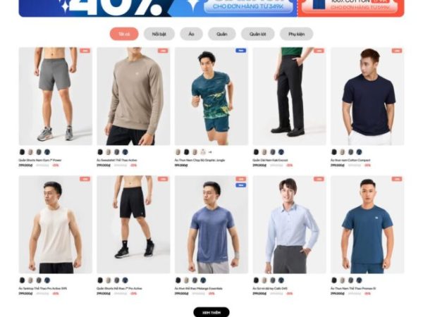 Mẫu Website thời trang coolmate chuẩn đẹp