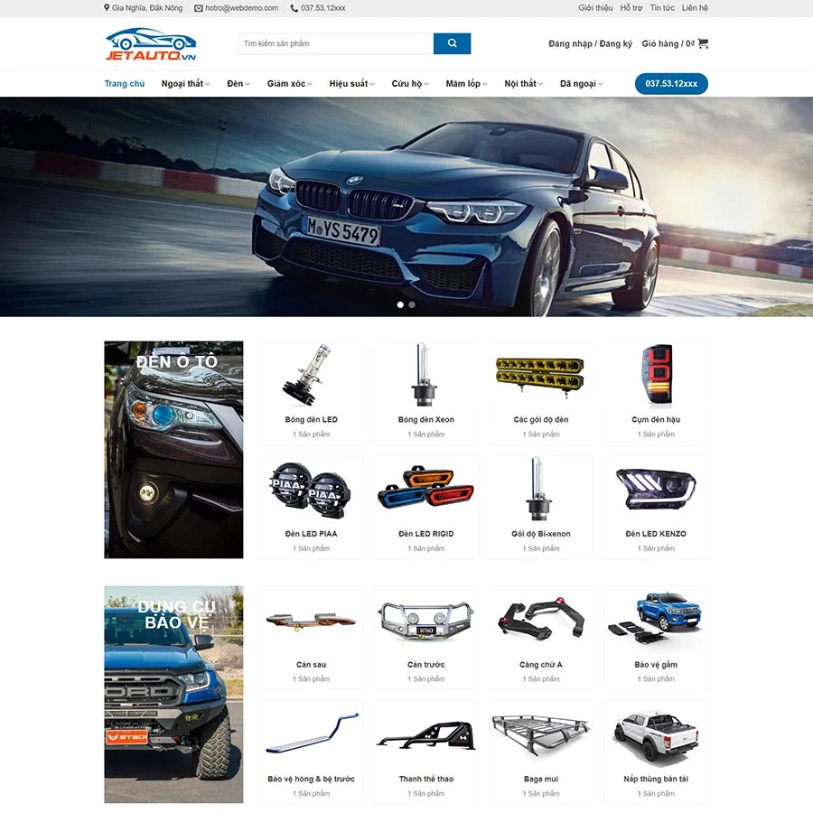 Mẫu Website đồ chơi xe hơi 02 chuẩn đẹp