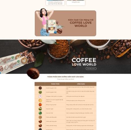Mẫu Website Landing page bán thực phẩm chức năng giảm cân chuẩn đẹp