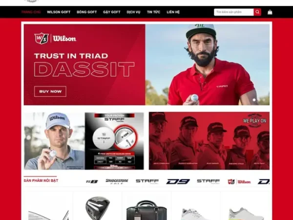 Mẫu Website bán phụ kiện chơi Golf chuẩn đẹp
