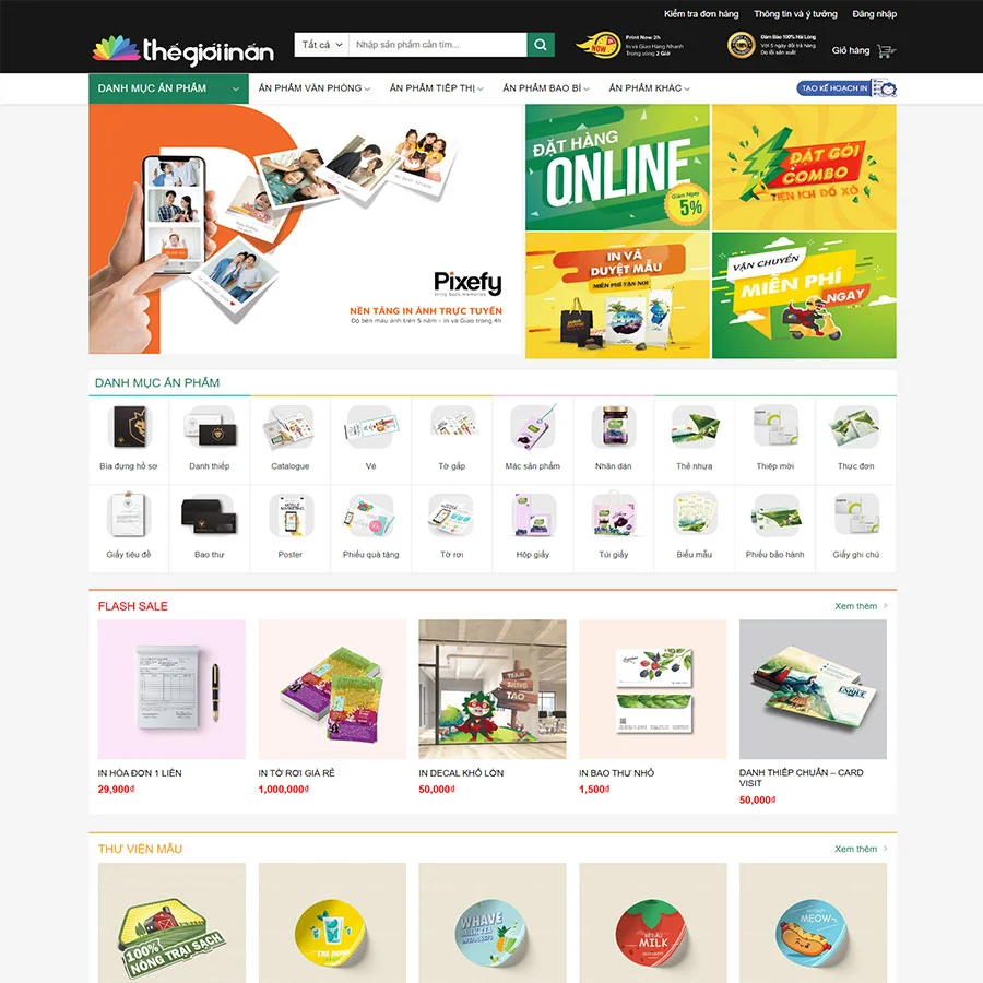 Mẫu Website công ty in ấn 06 chuẩn đẹp