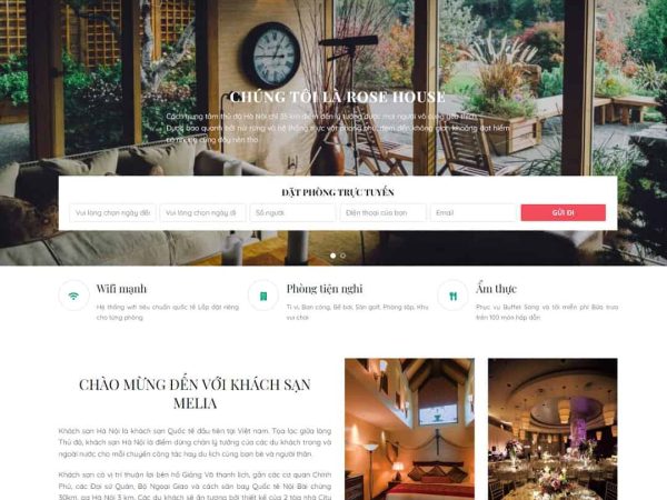 Mẫu website WordPress khách sạn 04