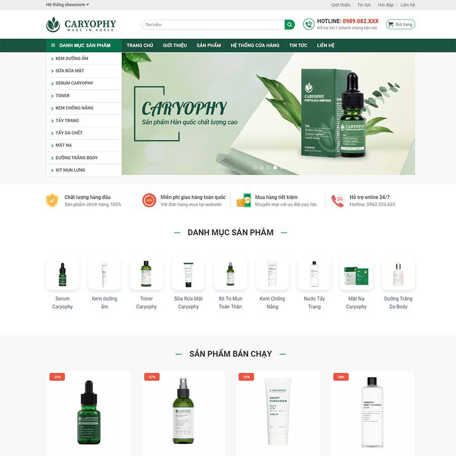 Mẫu website wordpress mỹ phẩm 10