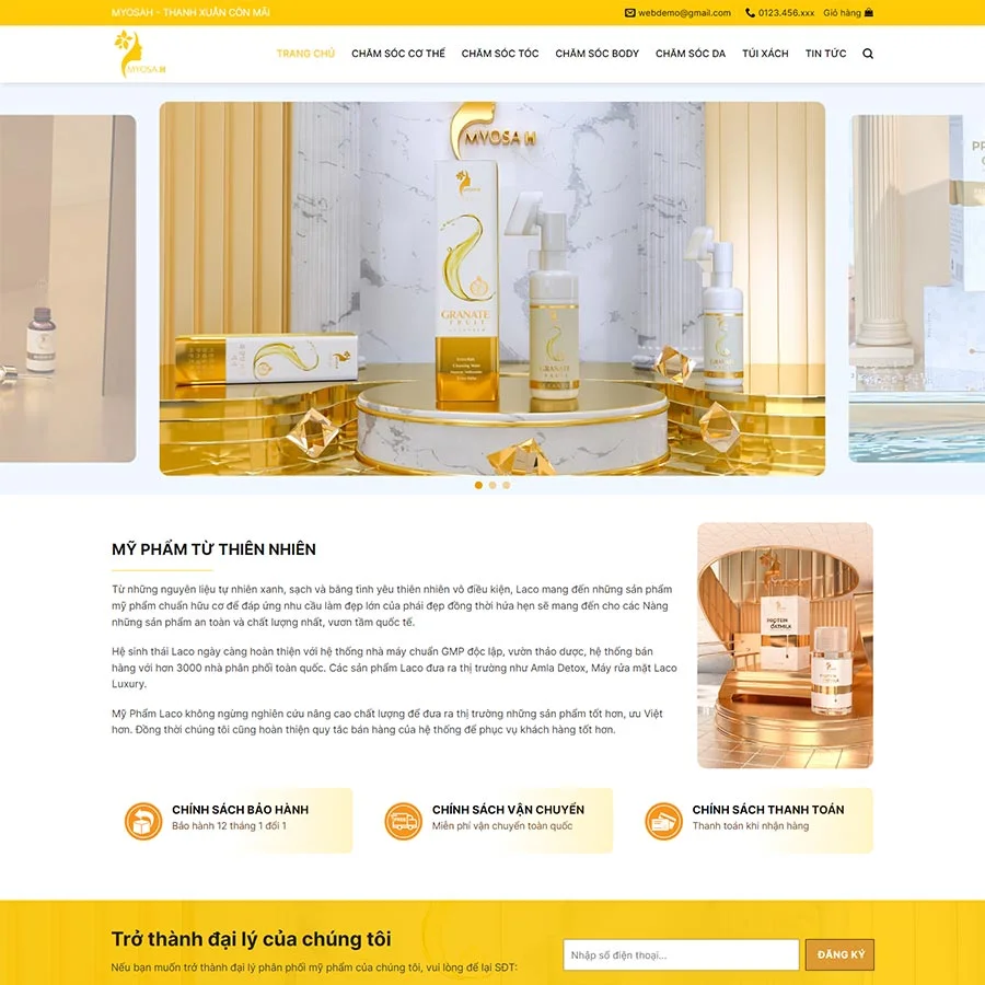 Mẫu Website mỹ phẩm 17 chuẩn đẹp