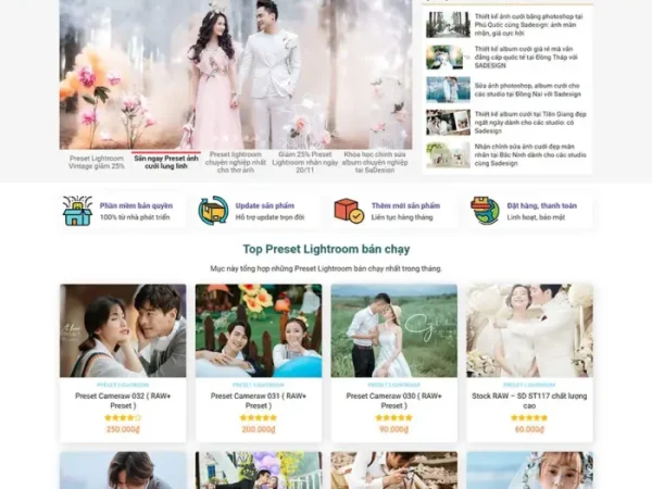 Mẫu Website bán tài nguyên đồ họa chuẩn đẹp