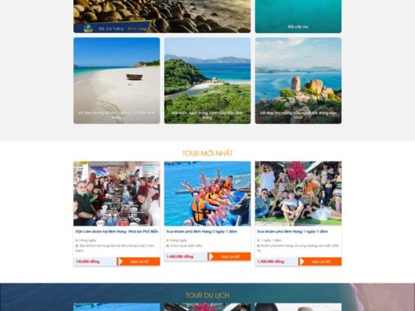 Mẫu Website bán tour du lịch chuẩn đẹp